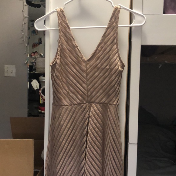 Charlotte Russe- Tan/Nude  V-Neck dress - Picture 2 of 2